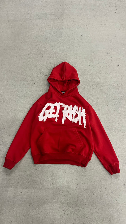 Red “Money Cures Pain” Hoodie